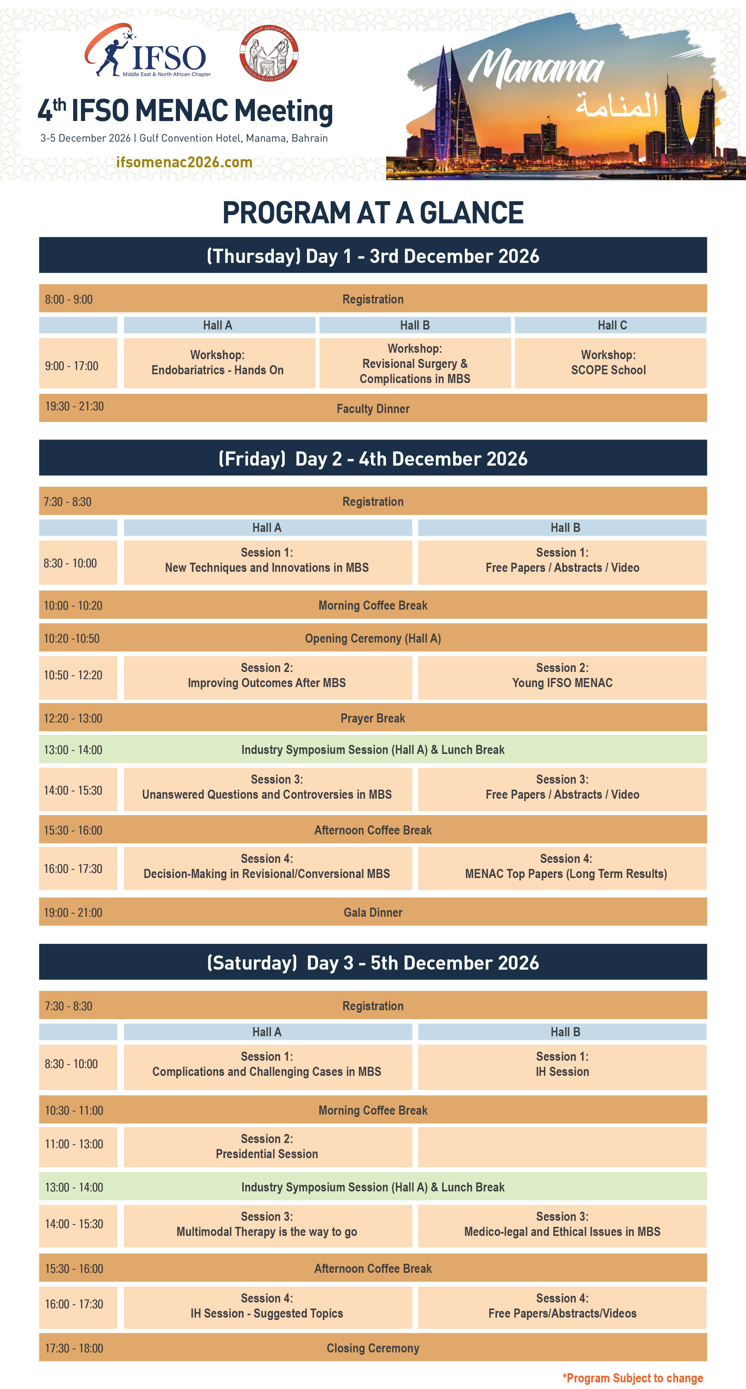 Program At A Glance Page 1